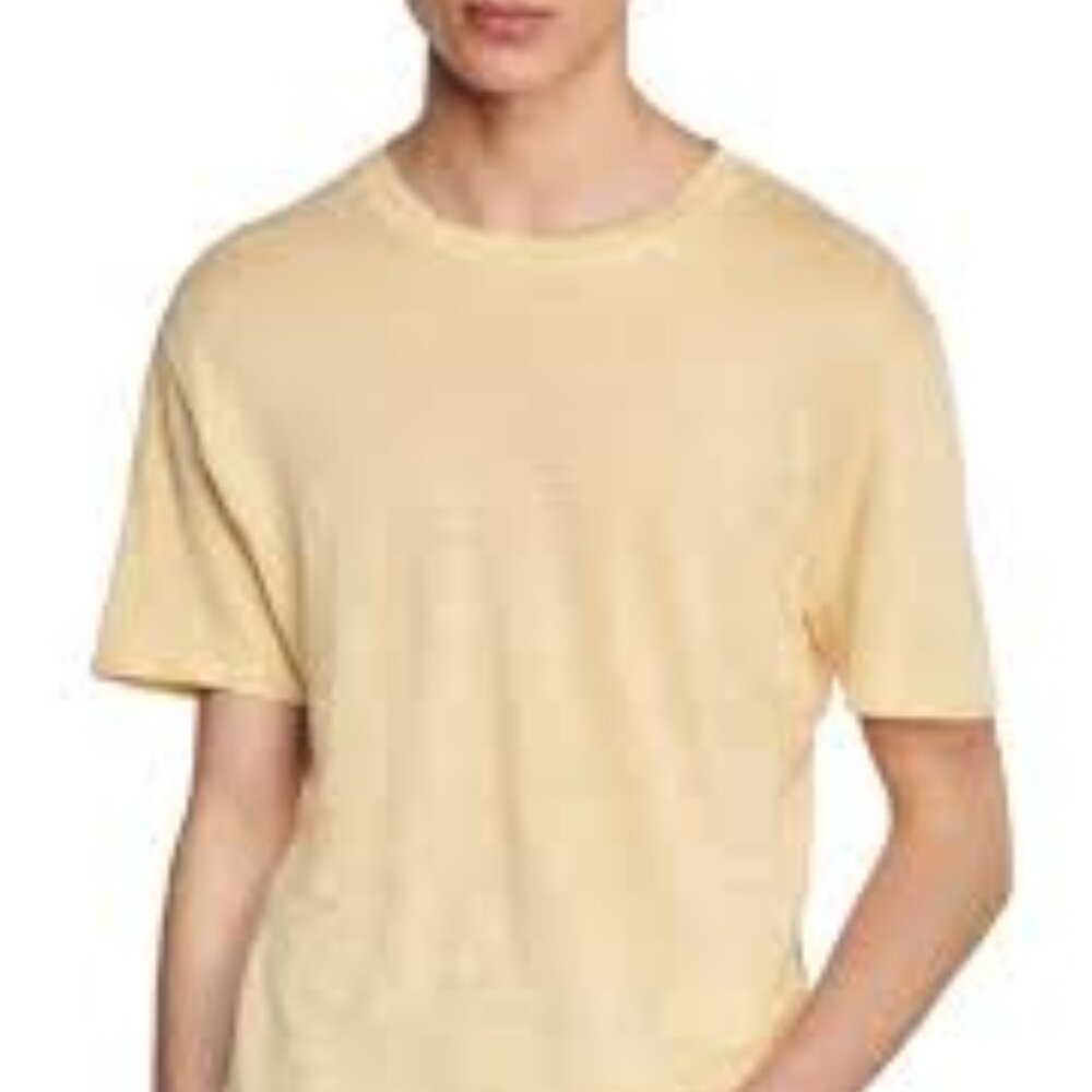 NWT: Sandro Clash Linen Crewneck T-Shirt Size XL